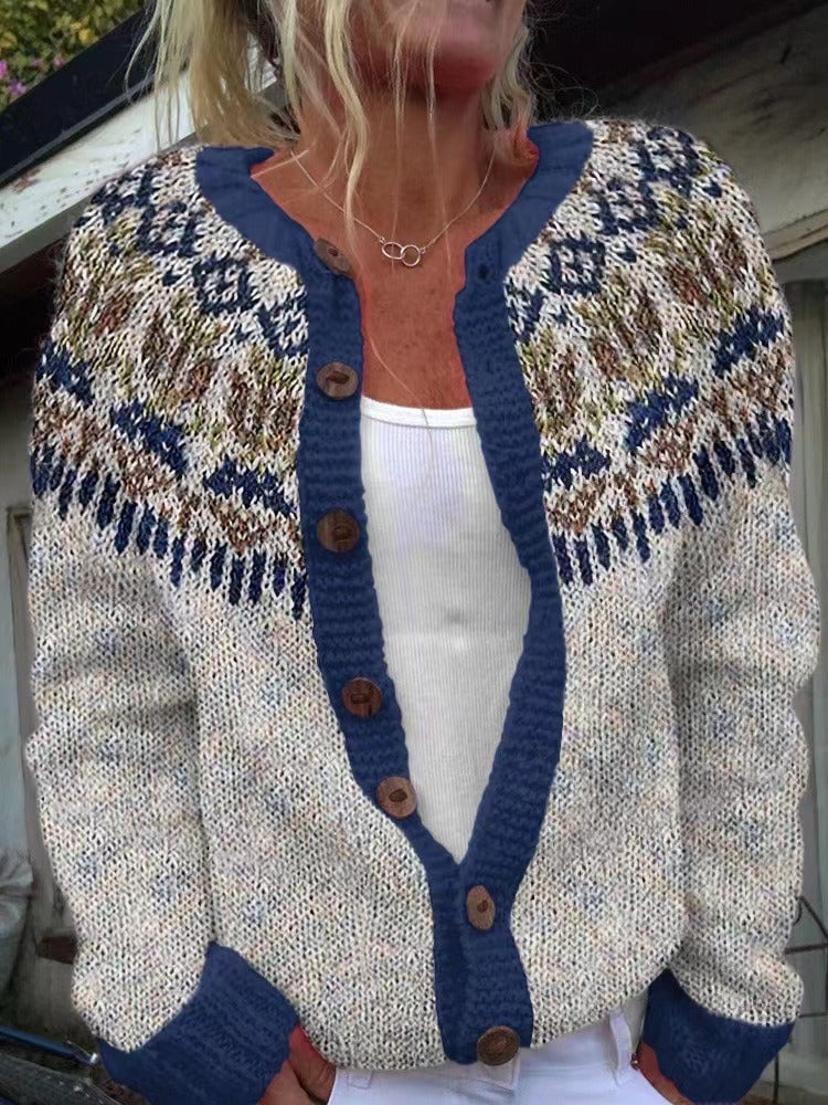 Hailey | Fair Isle Knit Cardigan