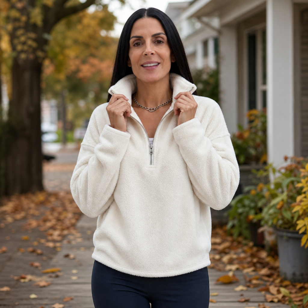 Easewell – Drop-Shoulder Quarter-Zip Pullover