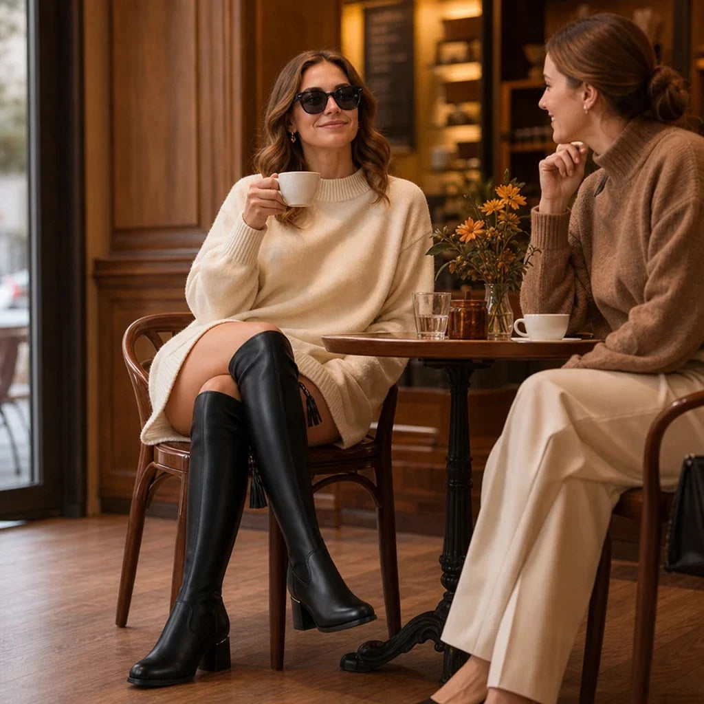 Legloria – Stretch Over-The-Knee Heeled Boots