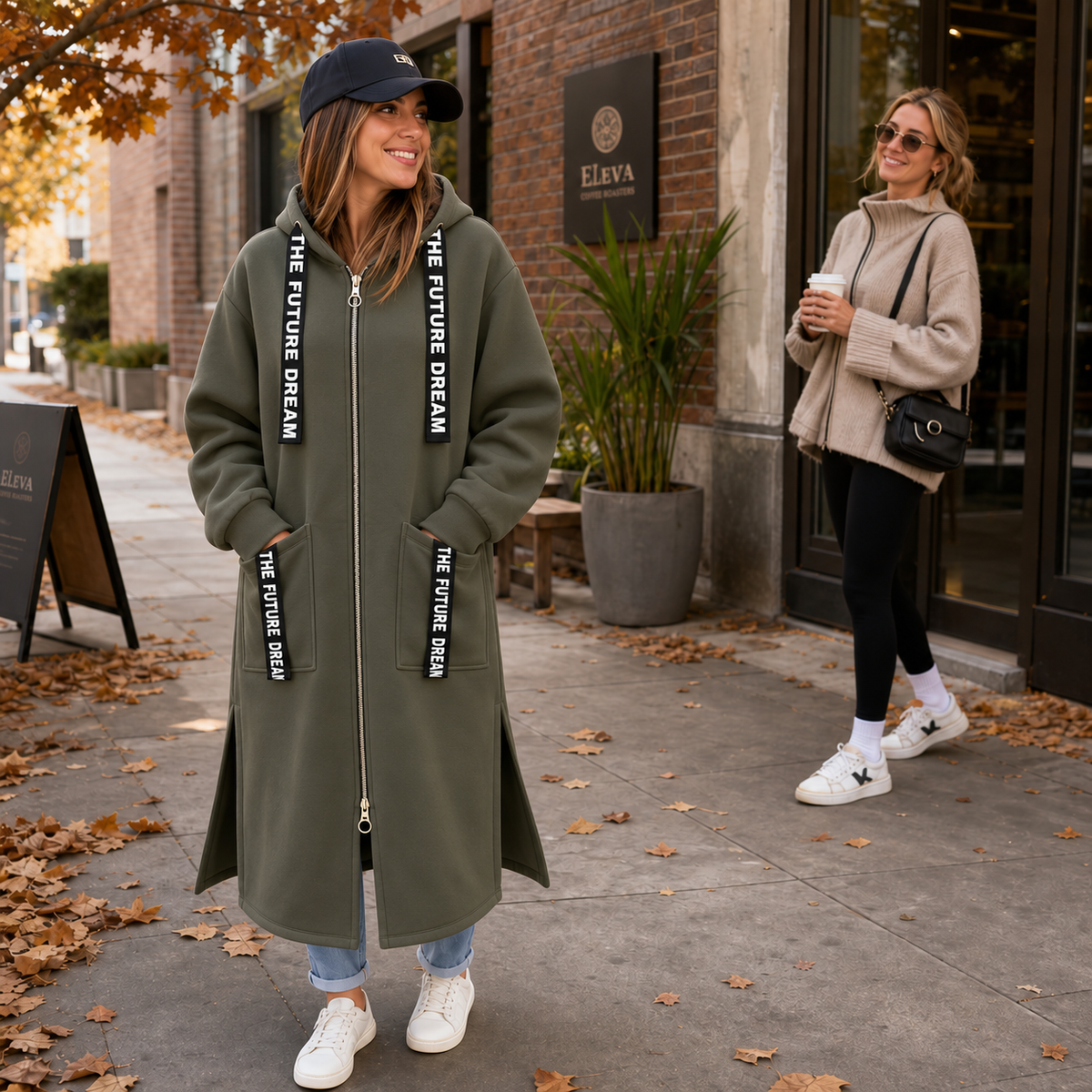 Hearthline – Alphabet Patchwork Longline Hooded Coat