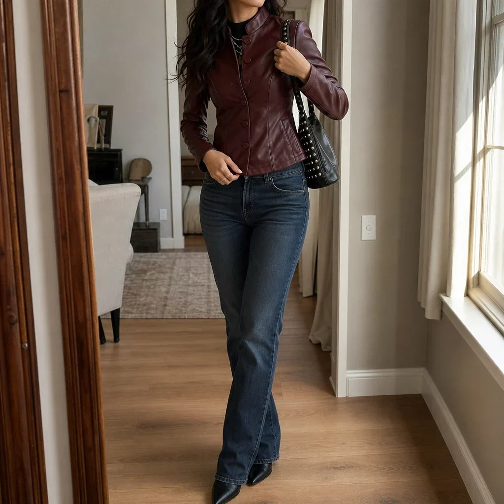 Silhouette – Slim-Fit Faux Leather Jacket