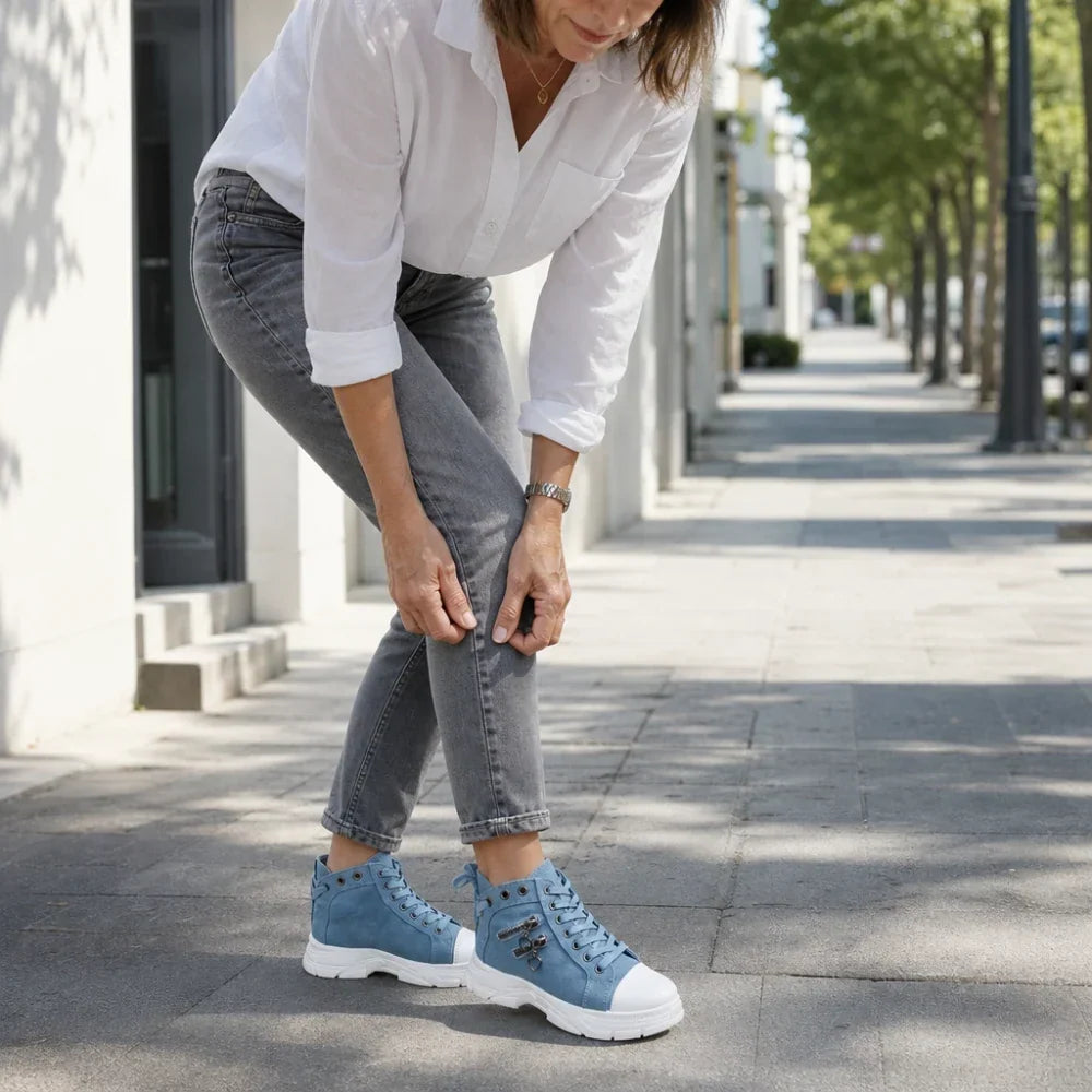 Breezara – Lace-Up Platform Sneaker Boots