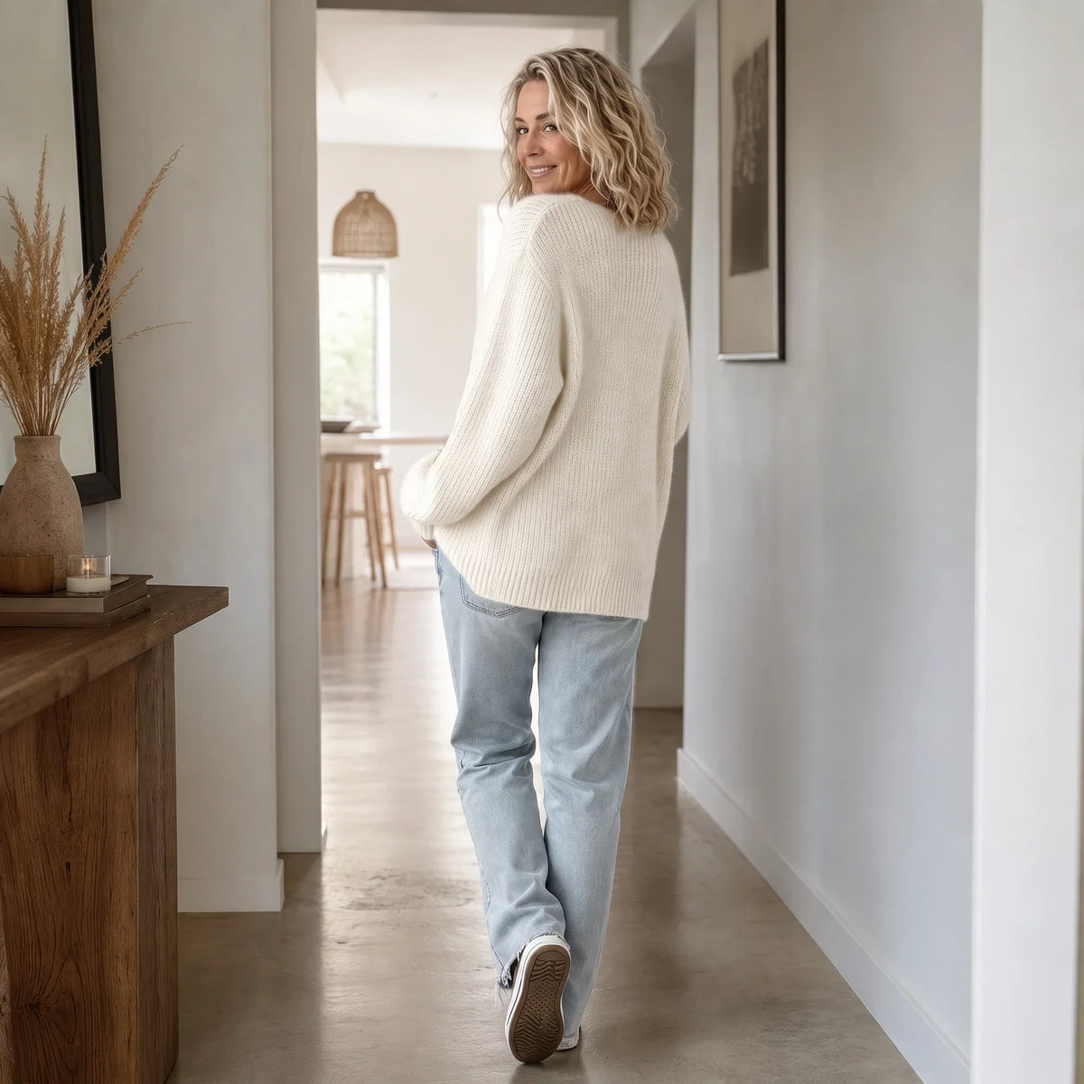 Cozyline – Ribbed Knit Half-Zip Pullover
