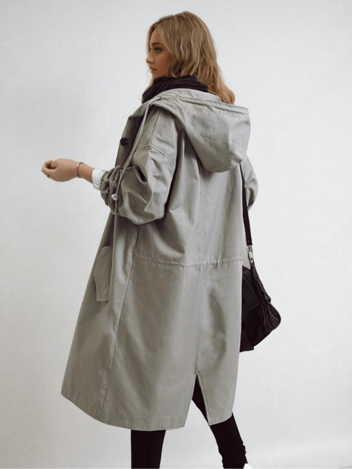 Elise | Water-Repellent Hooded Trench Coat