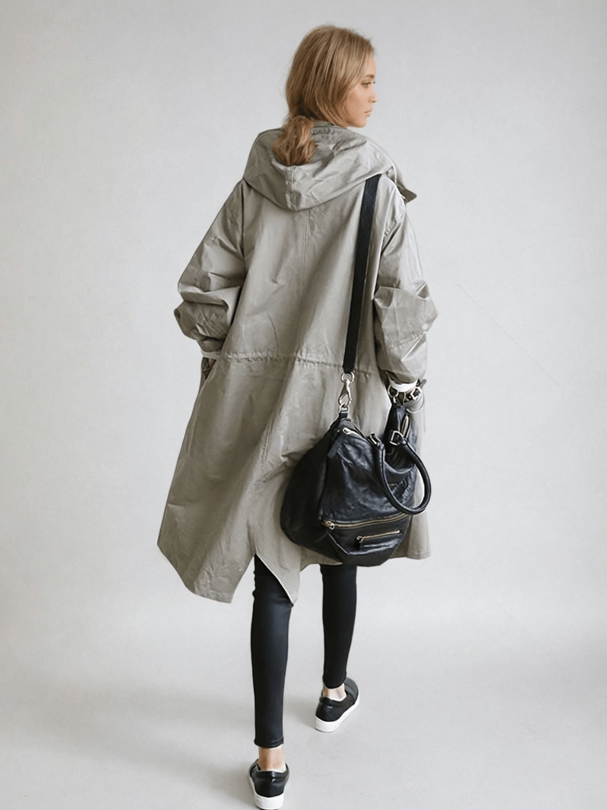 Elise | Water-Repellent Hooded Trench Coat
