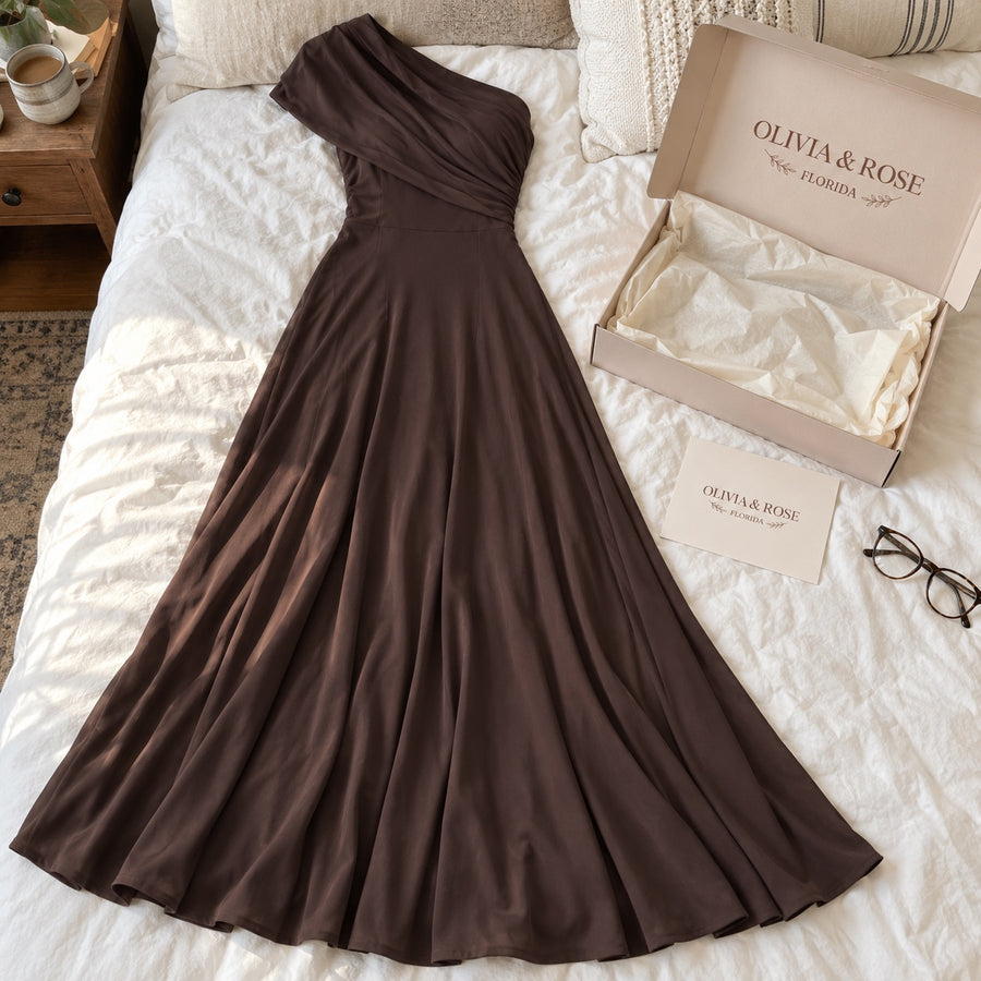 Amelia | Draped Maxi Dress