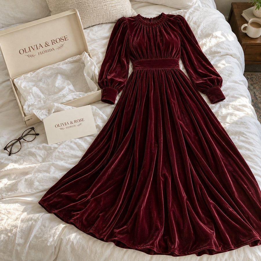 Elena | Velvet Maxi Dress