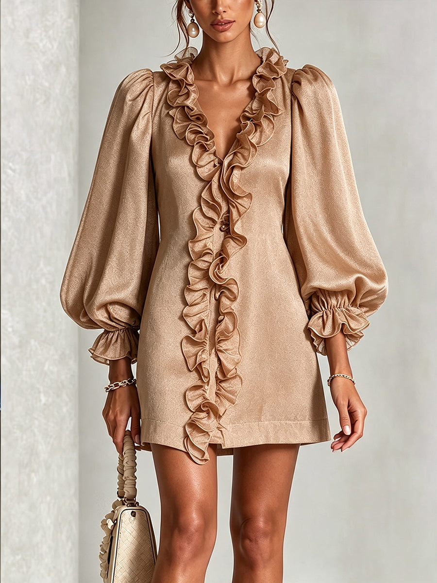 Emery | Ruffle Detail Mini Dress