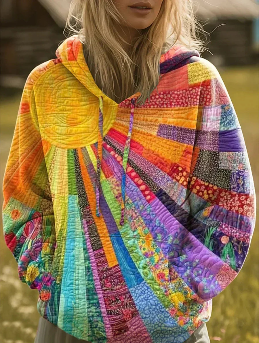 Amanda | Colorful Quilted Hoodie