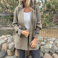 Isola | Knit Sleeve Double-Breasted Coat