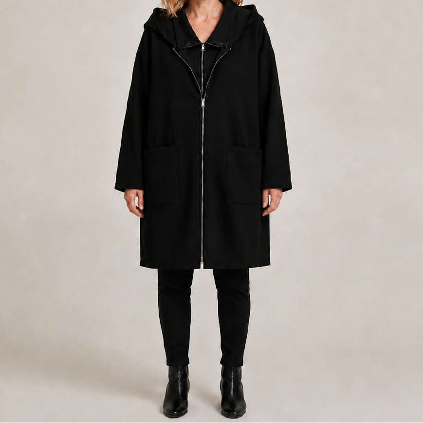 Midella – Hooded Mid-Length Jacket