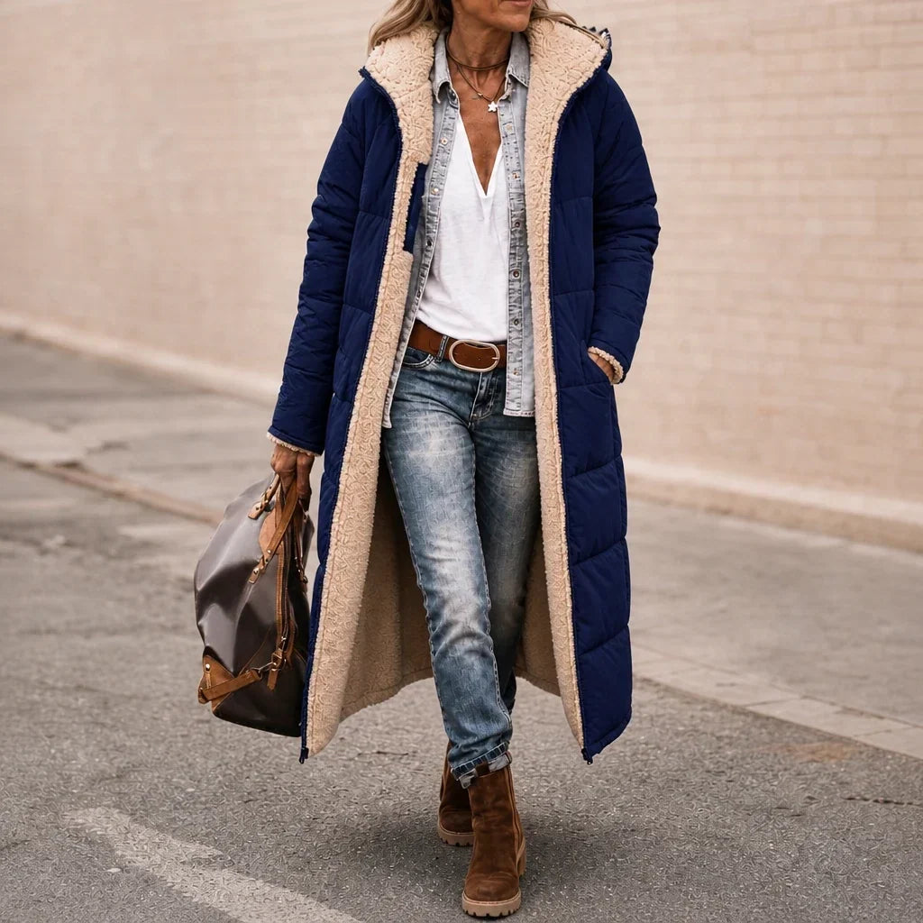 Reversa – Long Quilted Reversible Puffer Coat