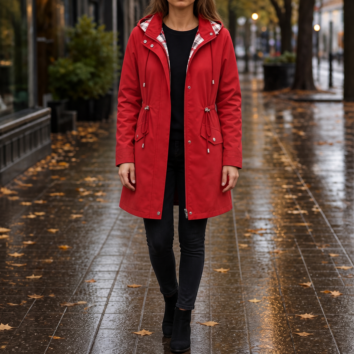 Rainella – Adjustable Waist Hooded Waterproof Jacket