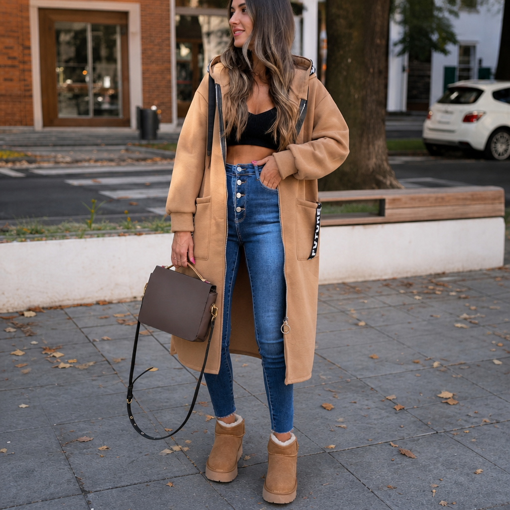 Hearthline – Alphabet Patchwork Longline Hooded Coat