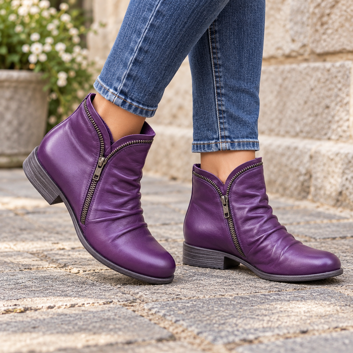 Vela Boots – Side-Zip Slim Ankle Boots