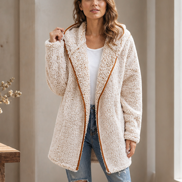 Cozyelle – Plush Hooded Cardigan