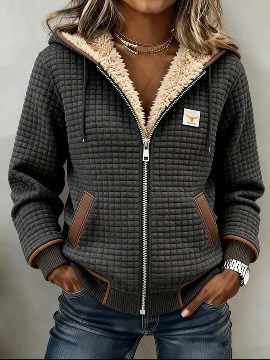Ingeborg | Quilted Hooded Zip Jacket