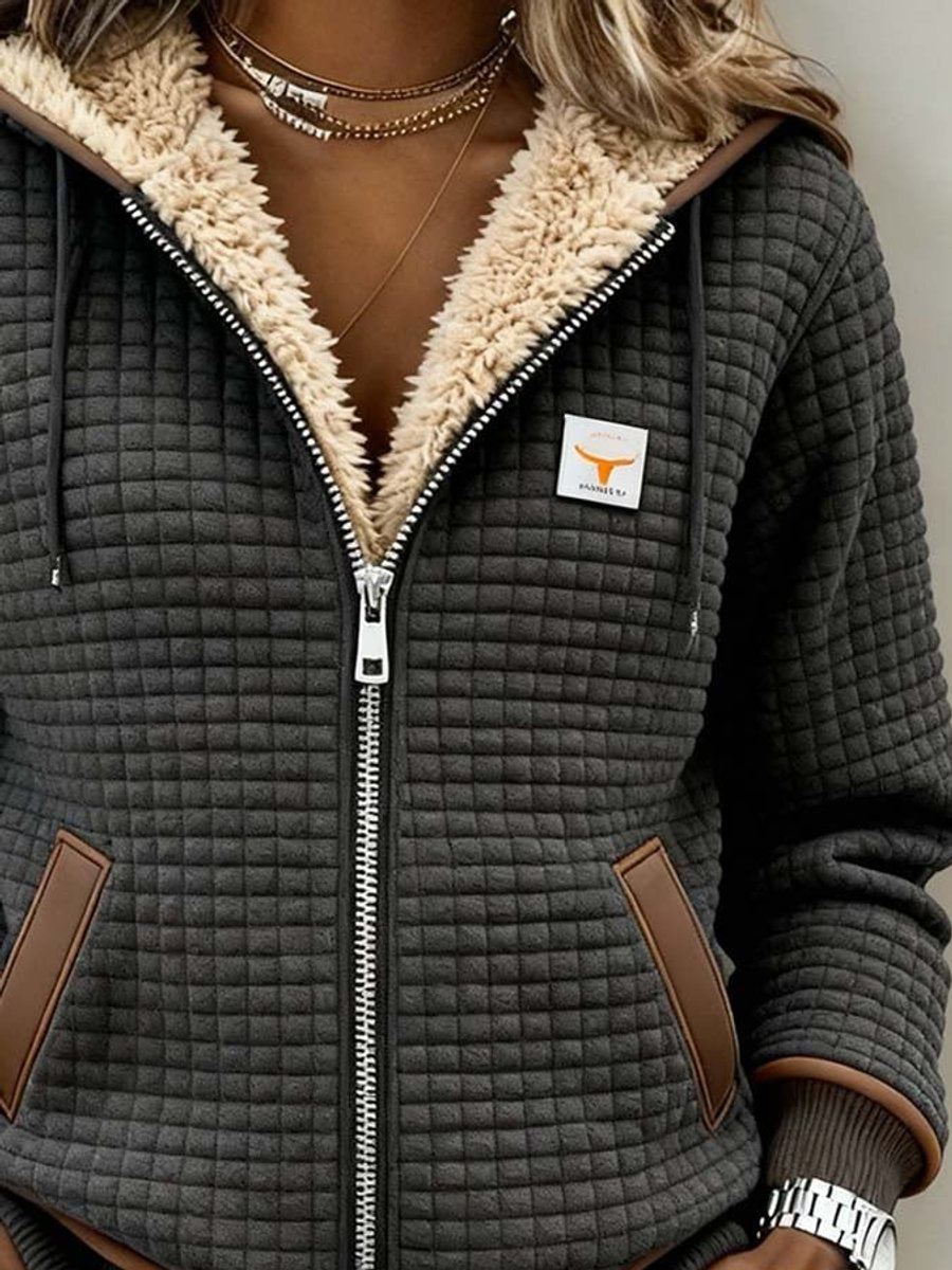 Ingeborg | Quilted Hooded Zip Jacket